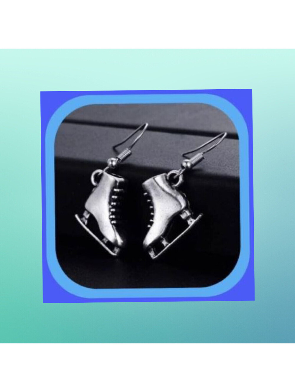 Cute Unique Ice Skate, Skater Earrings - Christmas Winter Holiday Snow Ice